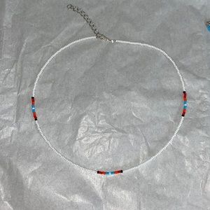 Glass seed bead necklace